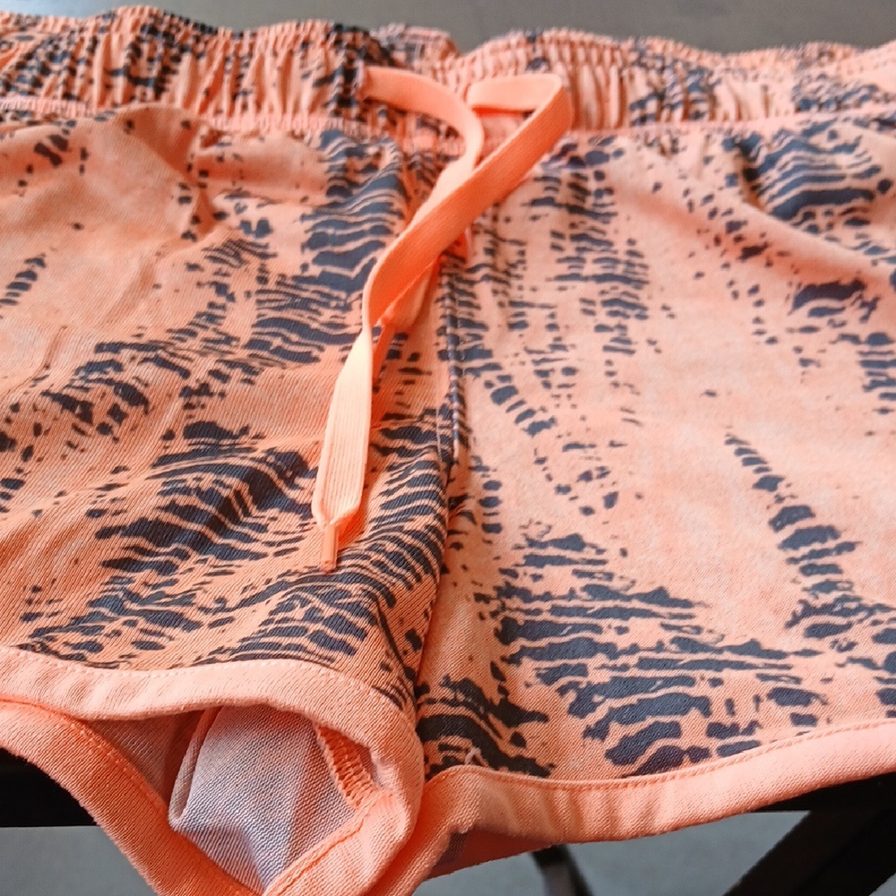 LG Orange and Black Patterned Shorts